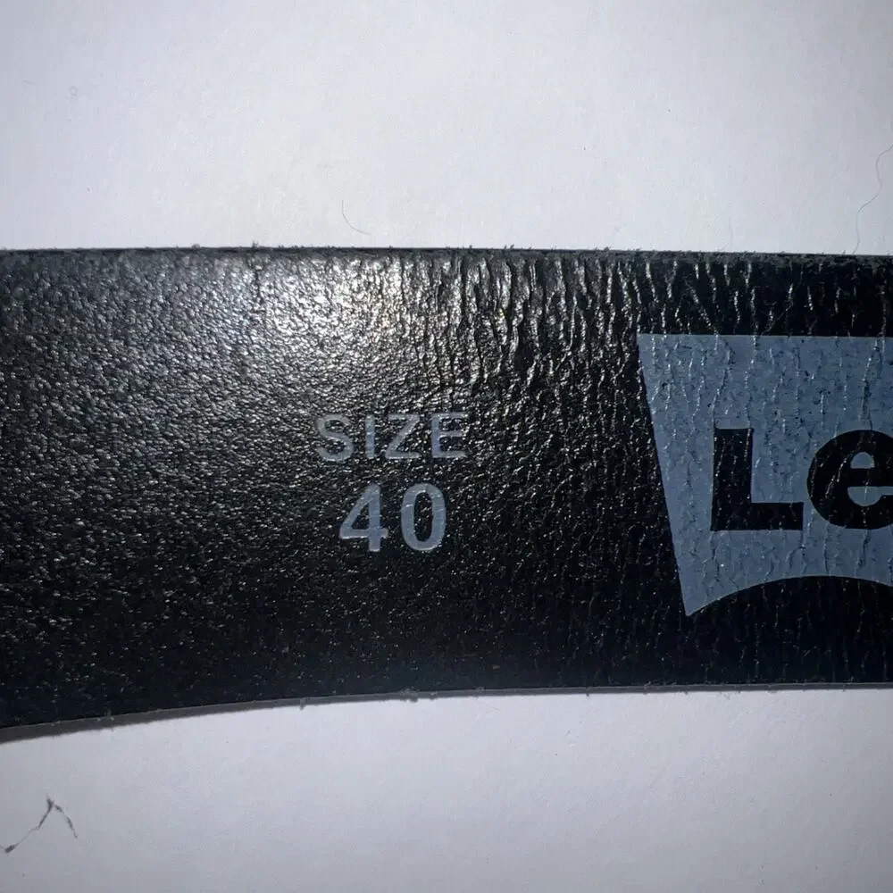 LEVI'S Mens Belt BLACK GENUINE LEATHER SIZE XL 40